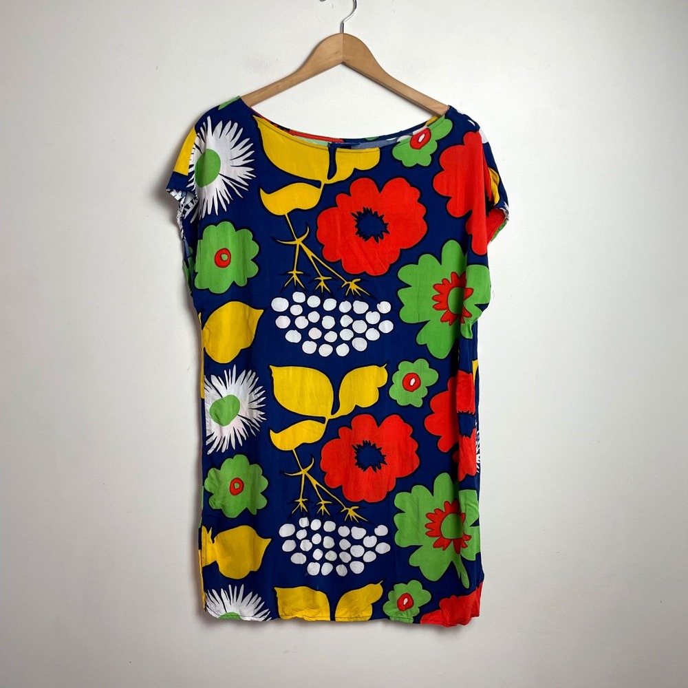 Marimekko for Target Floral Shift Mini Dress Large Colorful Dopamine Maximalist